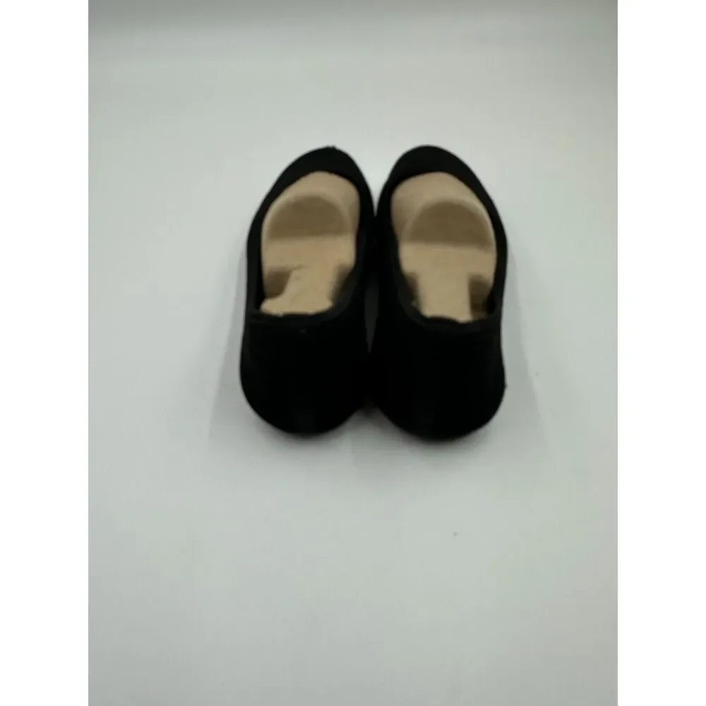 Skechers Flats Casey Ballet Flats Stretch Fit Ribbed Shoes Round Toe Sz 7 Black
